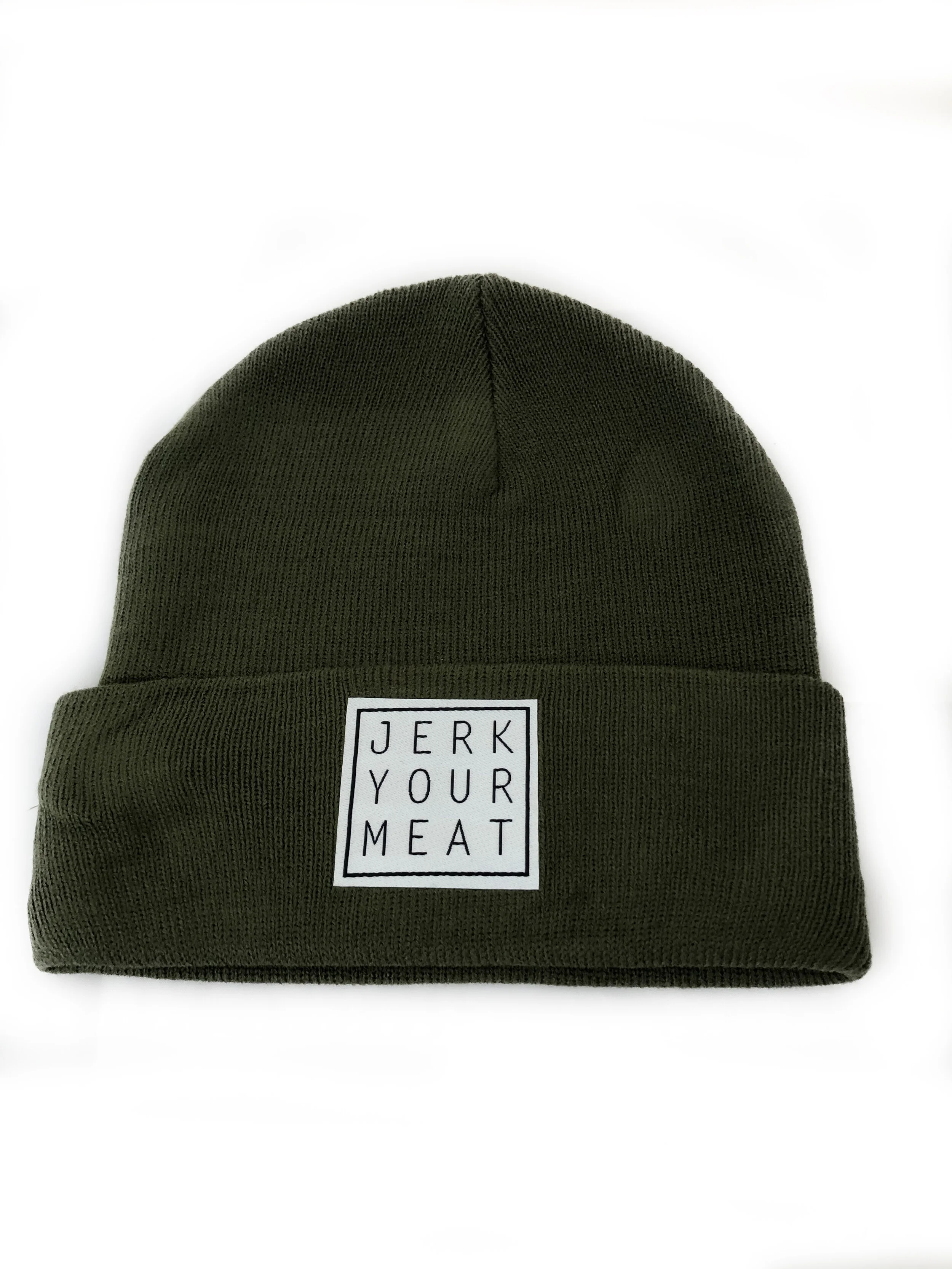 JERK YOUR MEAT - Patch Beanie — J E R K Y O U R M E A T